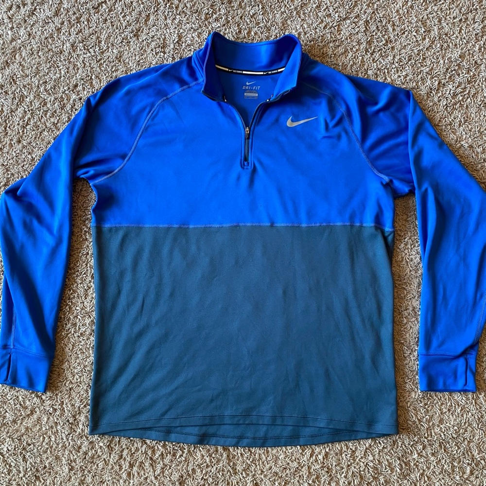 Men’s Nike Running 1/4 Zip XXL blue & grayish blue